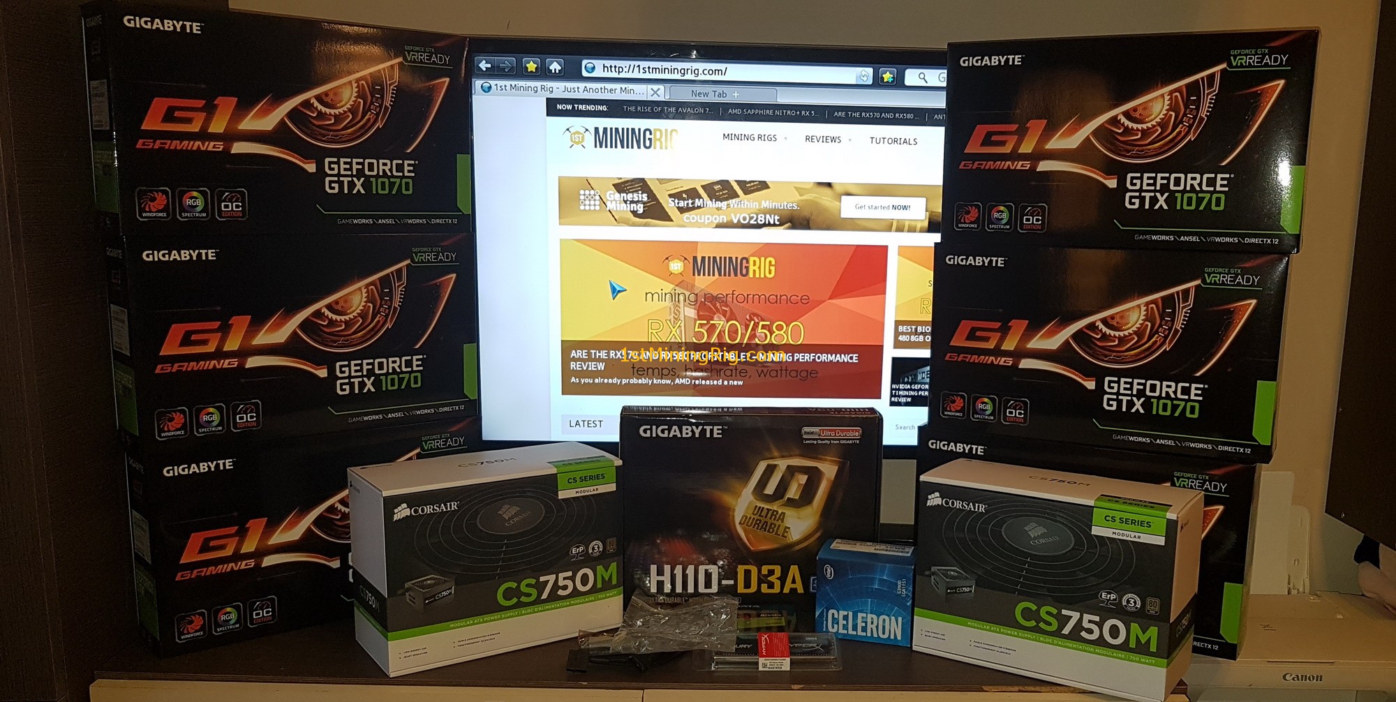 Nvidia Gigabyte GeForce GTX 1070 G1 Gaming Mining Rig Tutorial 