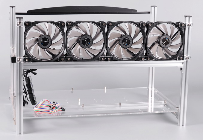 Telaio Open Air Per Mining Rig – Rack Per 6 GPU In Acciaio Inox, Supporto Per Schede Madri ATX E Ventole Da 12cm