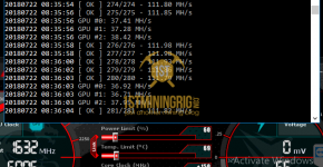 MSI GTX 1080 Ti T-Rex 0.5.1 PHI1612 Algorithm Mining Hashrate
